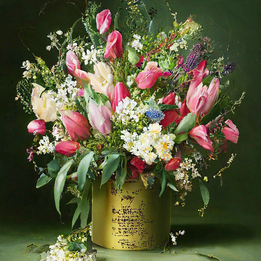 «Букет цветов для тельца, на …» — создано в Шедевруме