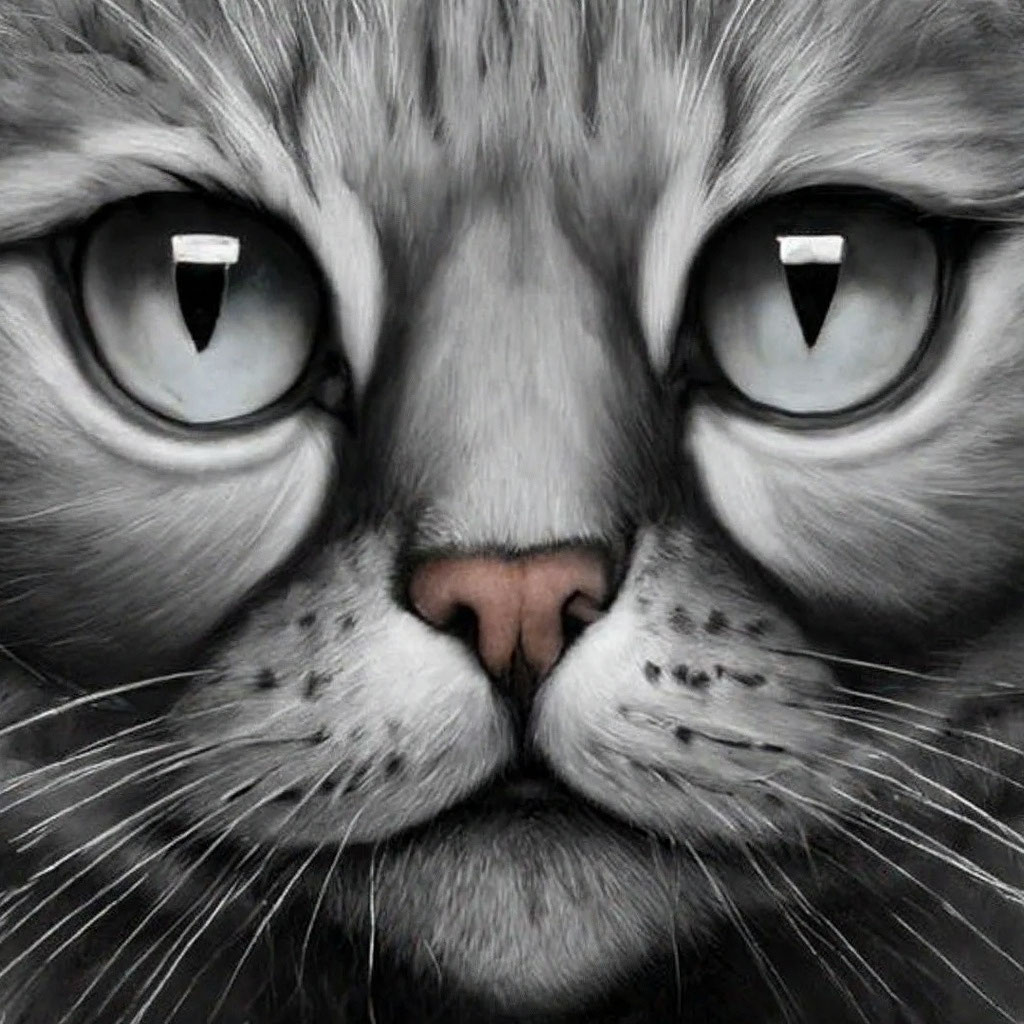 Кот с человеческими глазами» — создано в Шедевруме