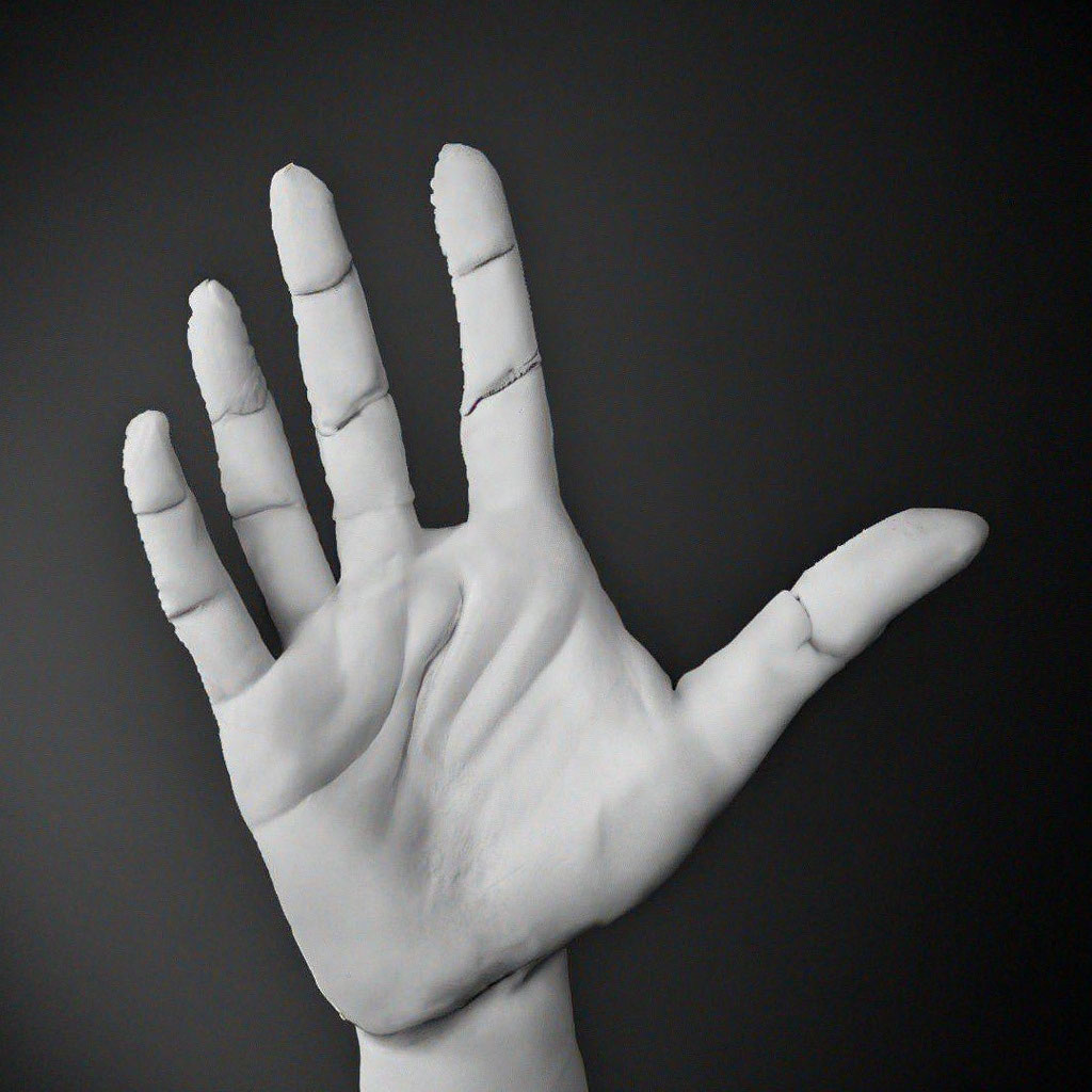 Рука в перчатке без пальцев