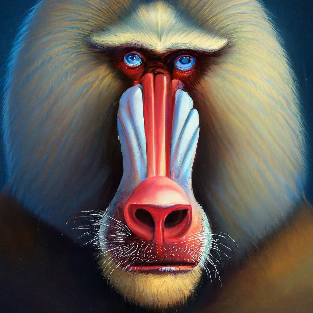 «Бабуин с надписью Ванько на лбу» — создано в Шедевруме