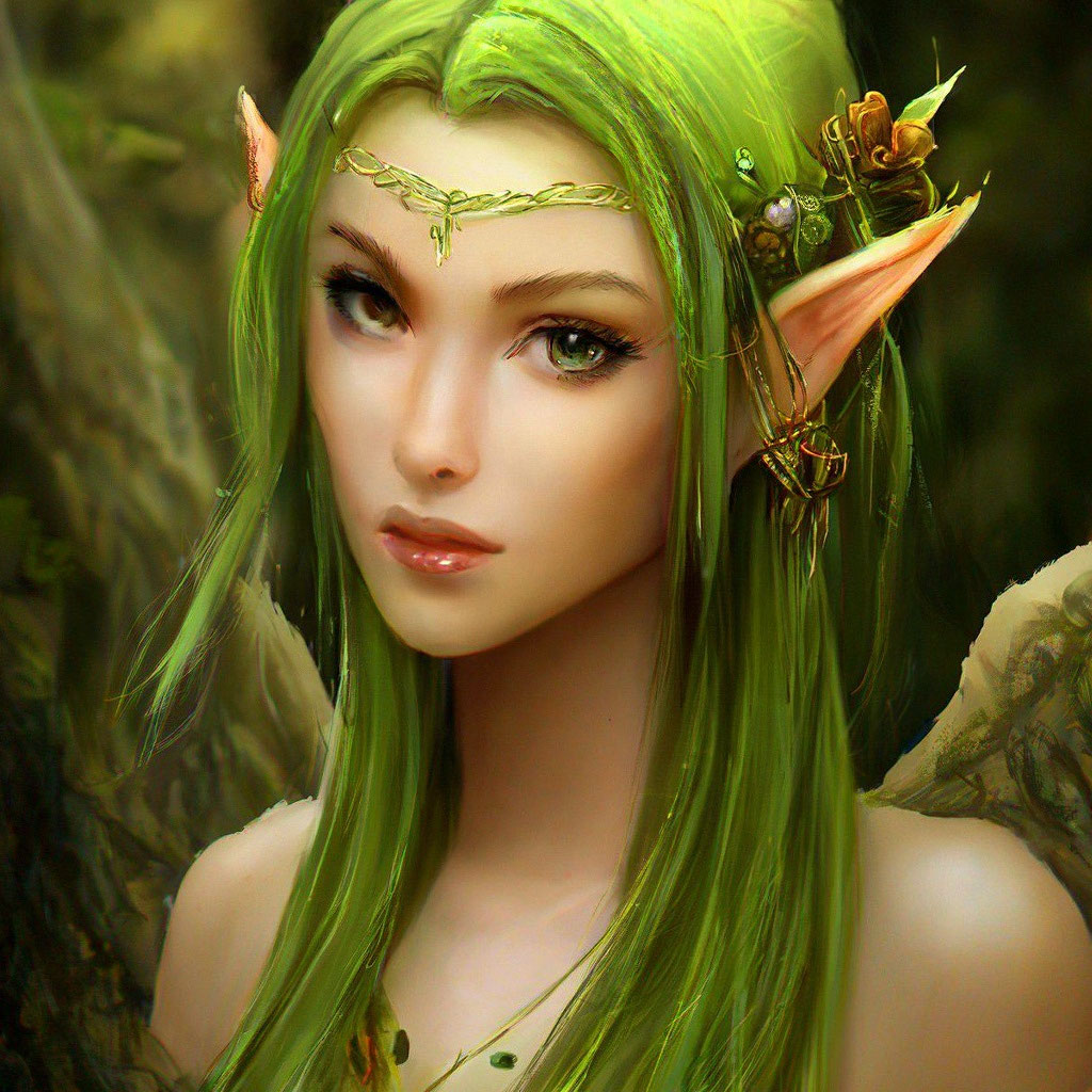 «Девочка эльф с крыльями» — создано в Шедевруме