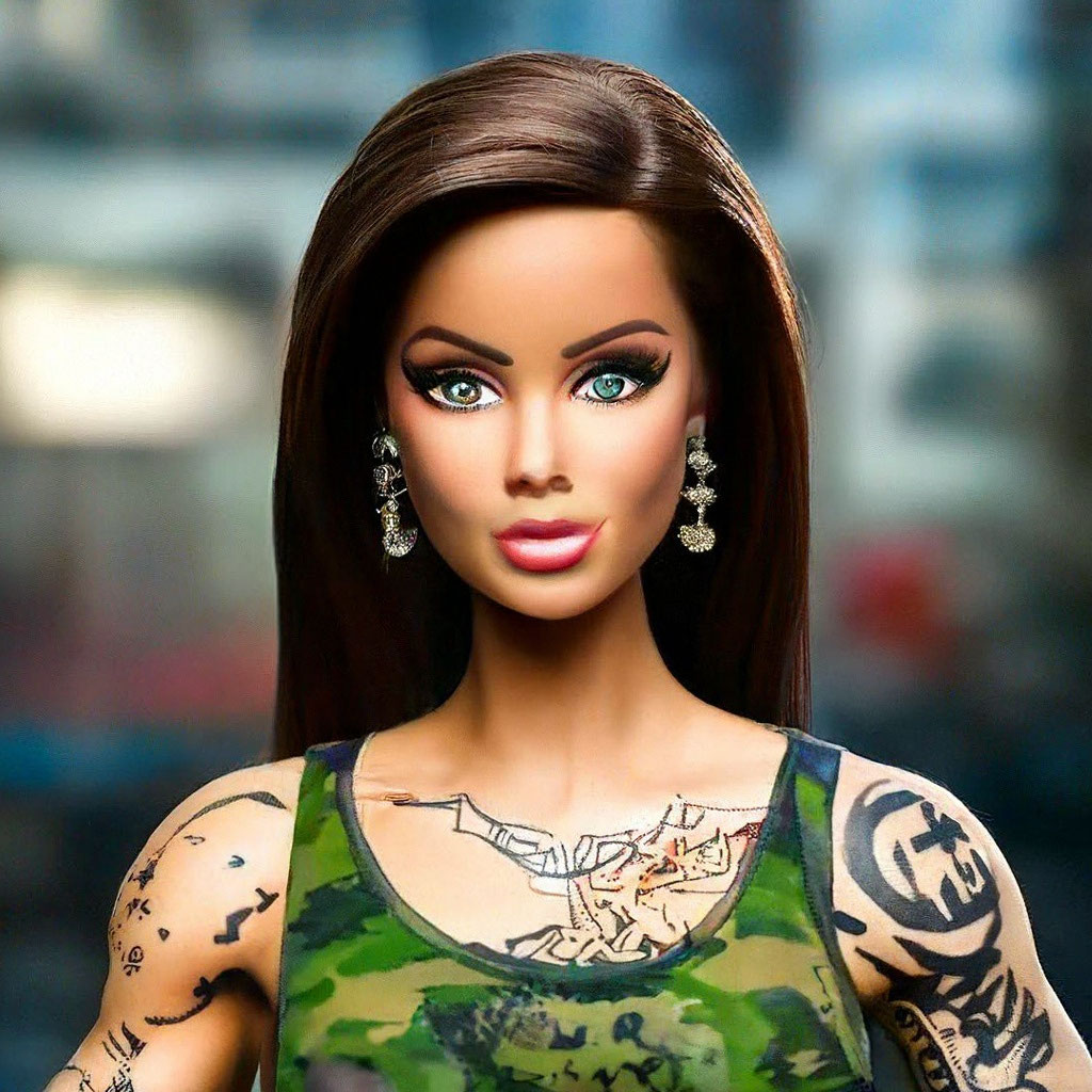 Игровой набор с куклой Барби 'Татуировки для волос' (Hair Tattoos), Barbie, Mattel [BDB19]