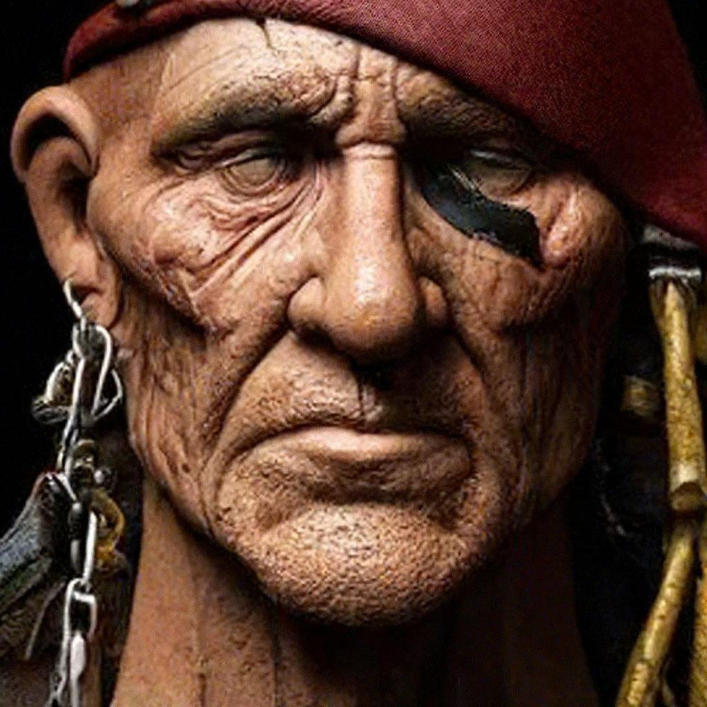 «Колоритный старый пират глубокая …» — создано в Шедевруме