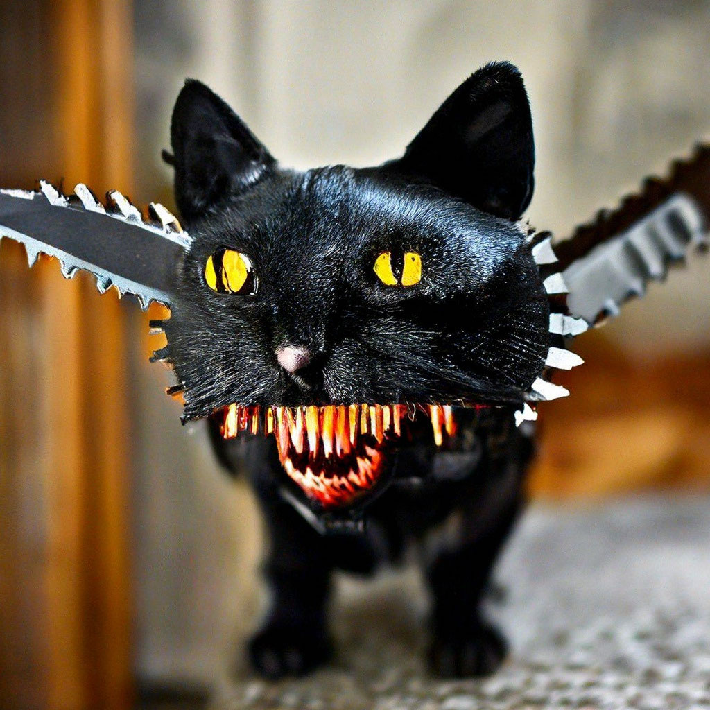 Cat with popular chainsaw