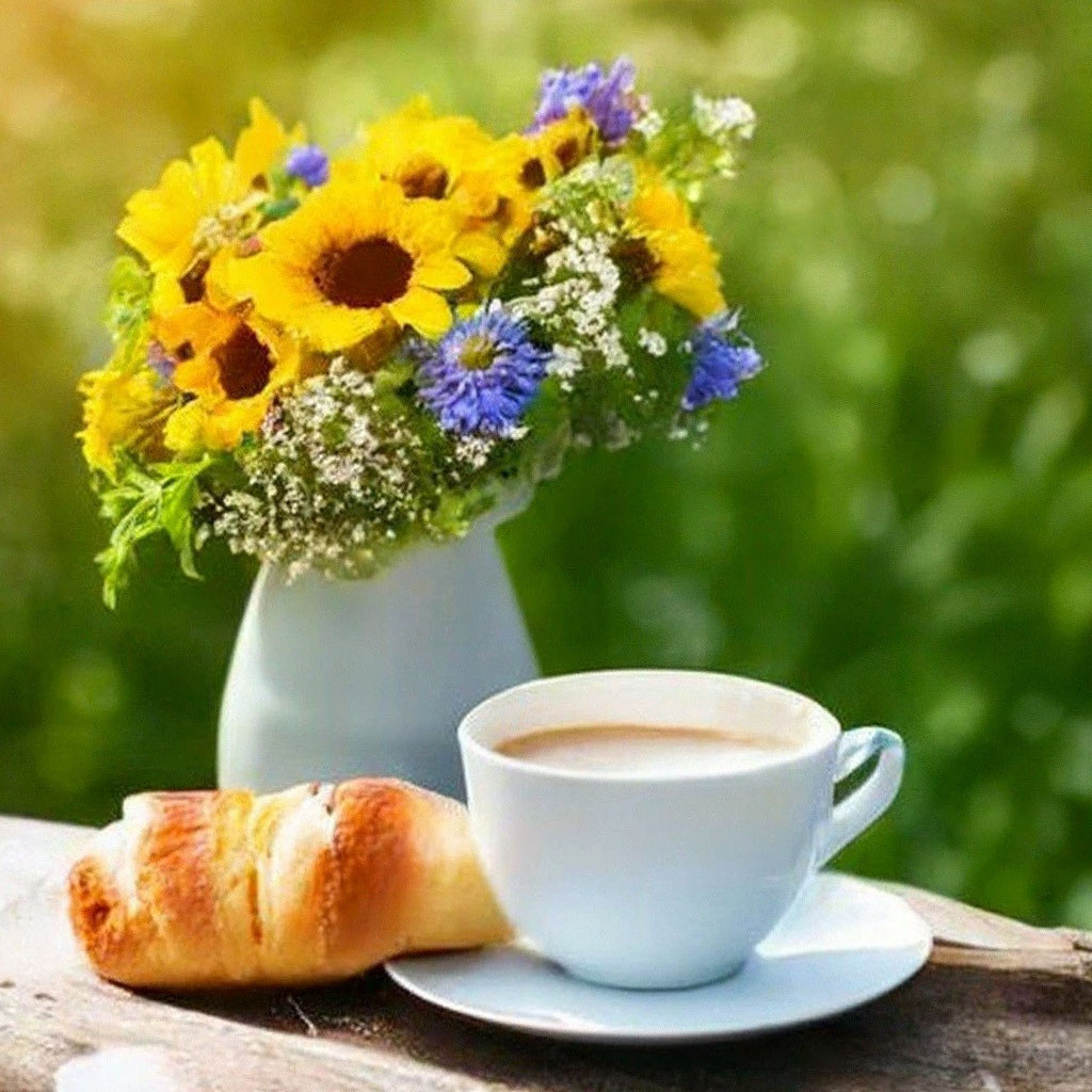 Красивые открытки доброе утро с кофе