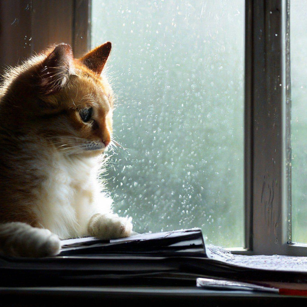Депрессивный кот читает газету смотря…» — создано в Шедевруме