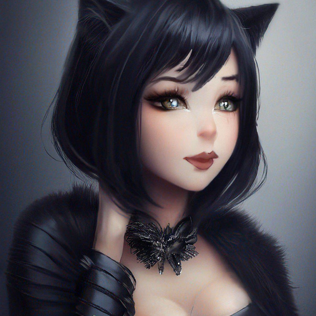 Девушка кошка