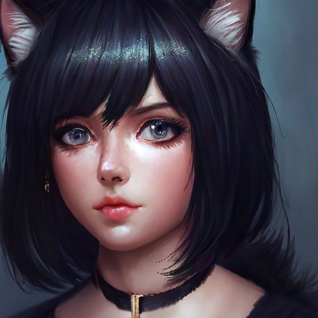 Девушка кошка