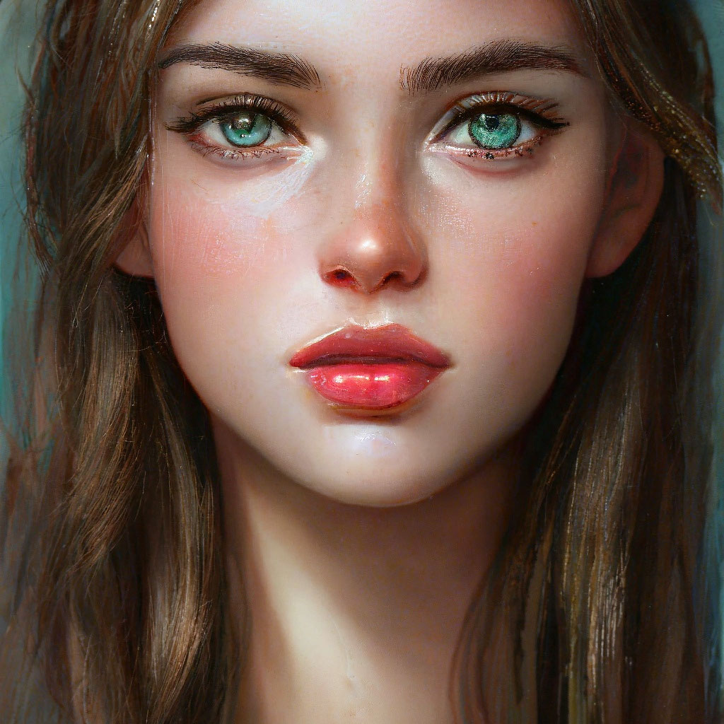 «Лицо девушки овальные с широкими …» — создано в Шедевруме