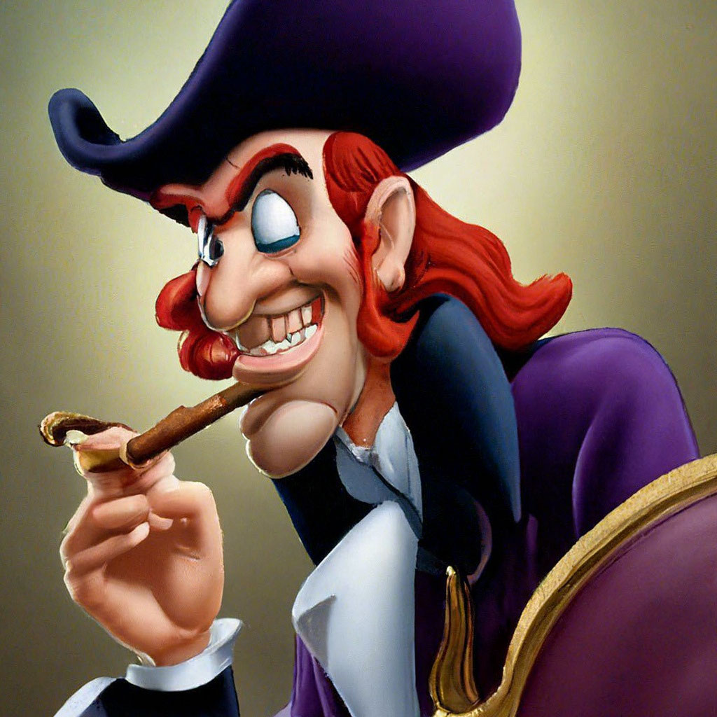 Captain Hook is a thin man with …» — создано в Шедевруме