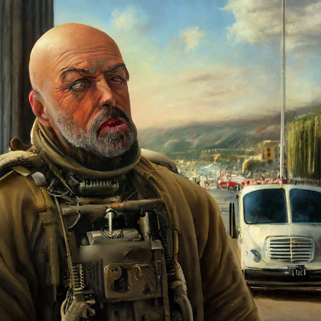 «Лысый глобус сел в автобус» — создано в Шедевруме