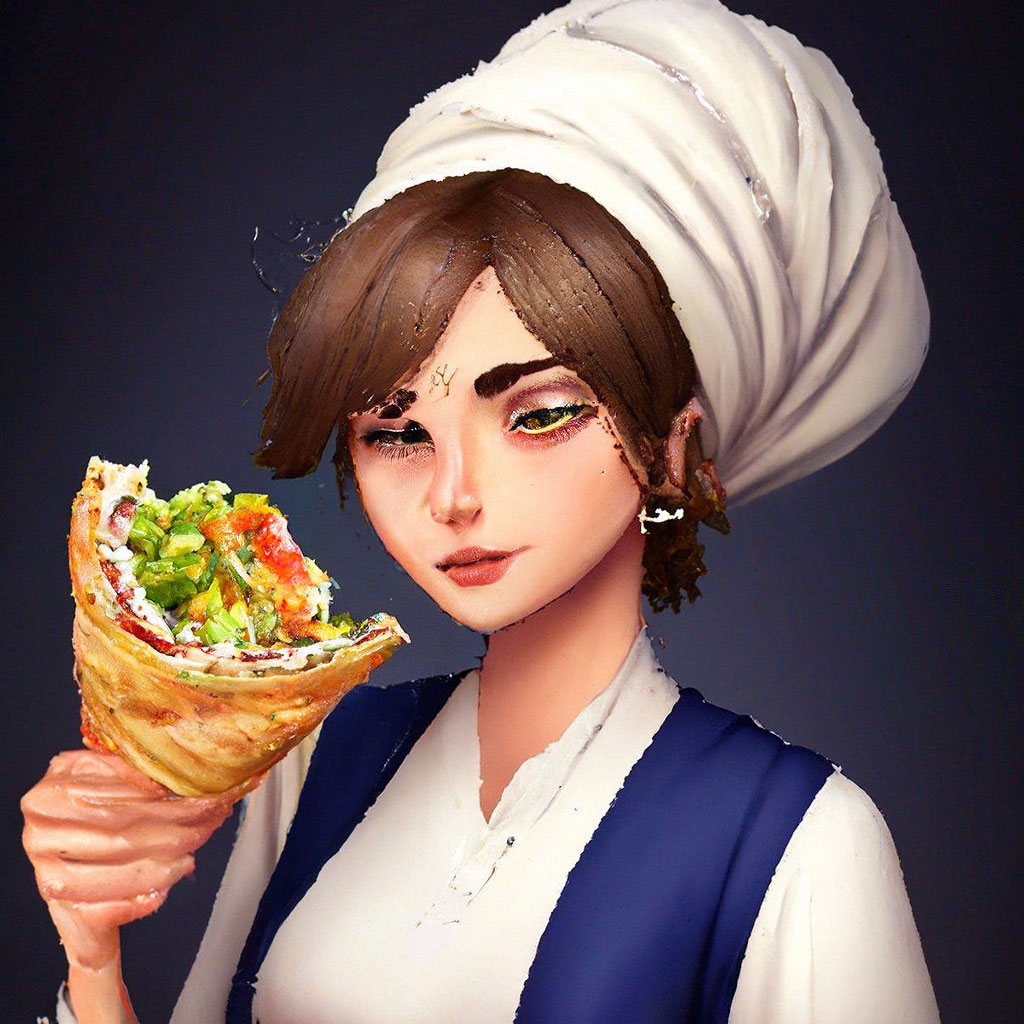 «Шаурма, с бровями, гипер качество» — создано в Шедевруме