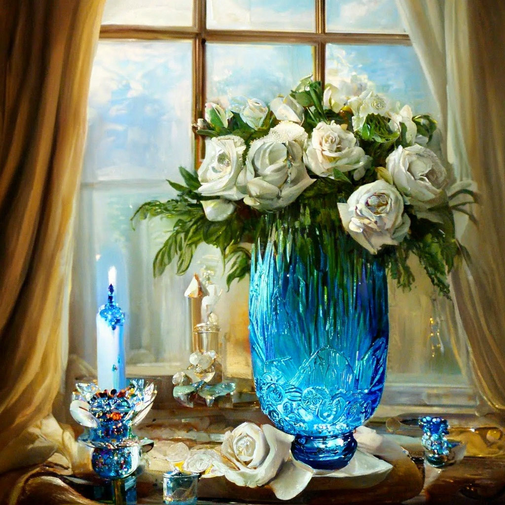Свеча в форме вазы цвет пыльная роза