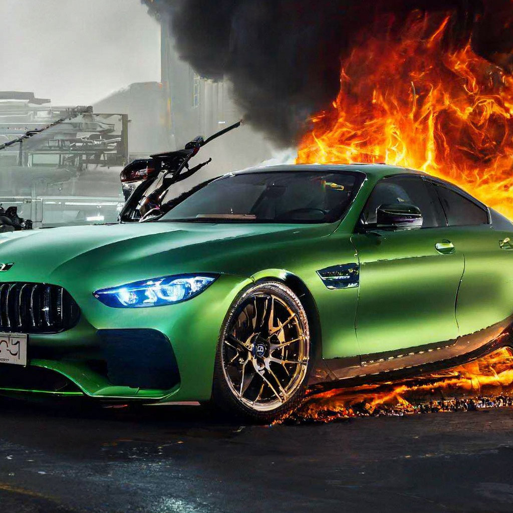 «Стоит бмв м8 а на заднем плане …» — создано в Шедевруме