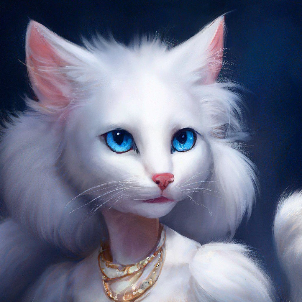 Furry white cats