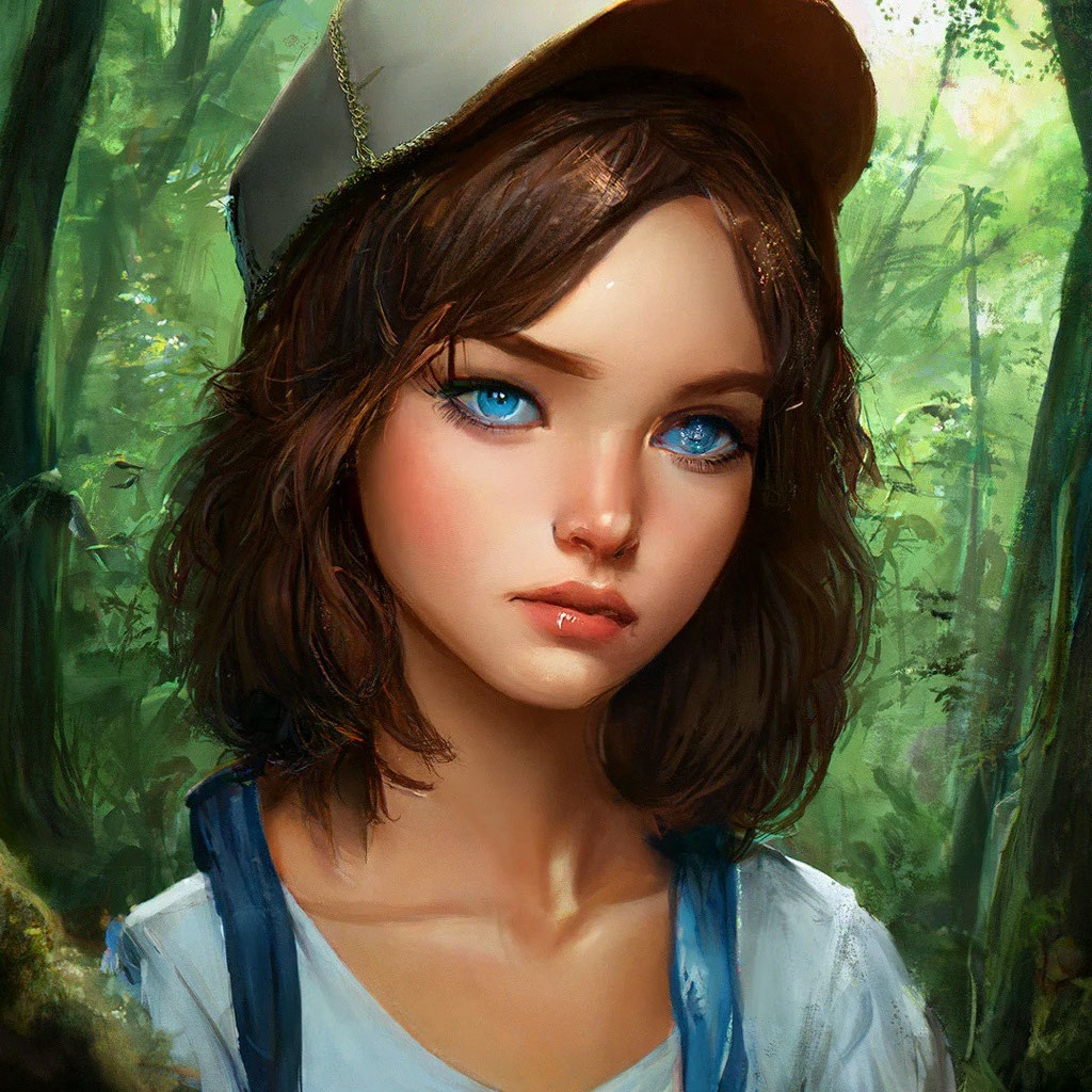 «Майка, девушка, кепка,джинсы,русые …» — создано в Шедевруме