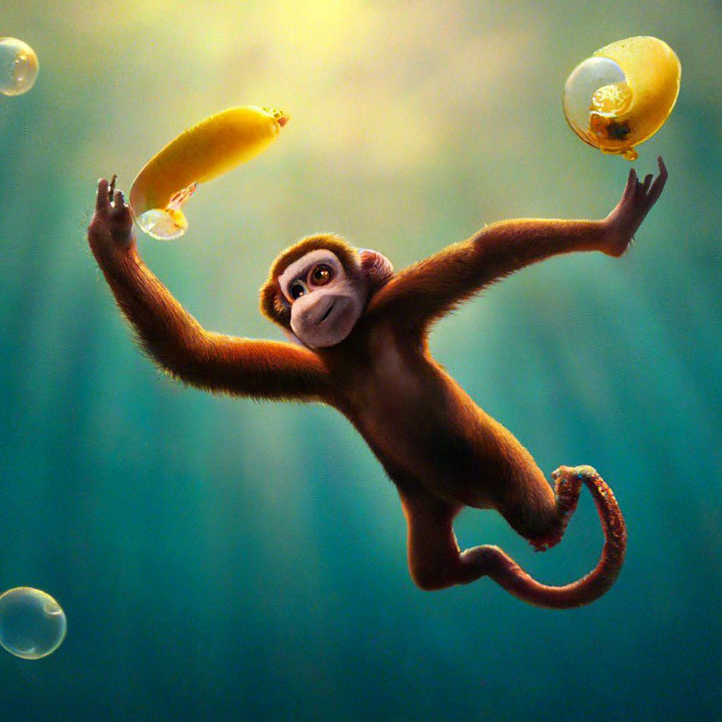 «Pixar, обезьяна, банан, обезьяна …» — создано в Шедевруме