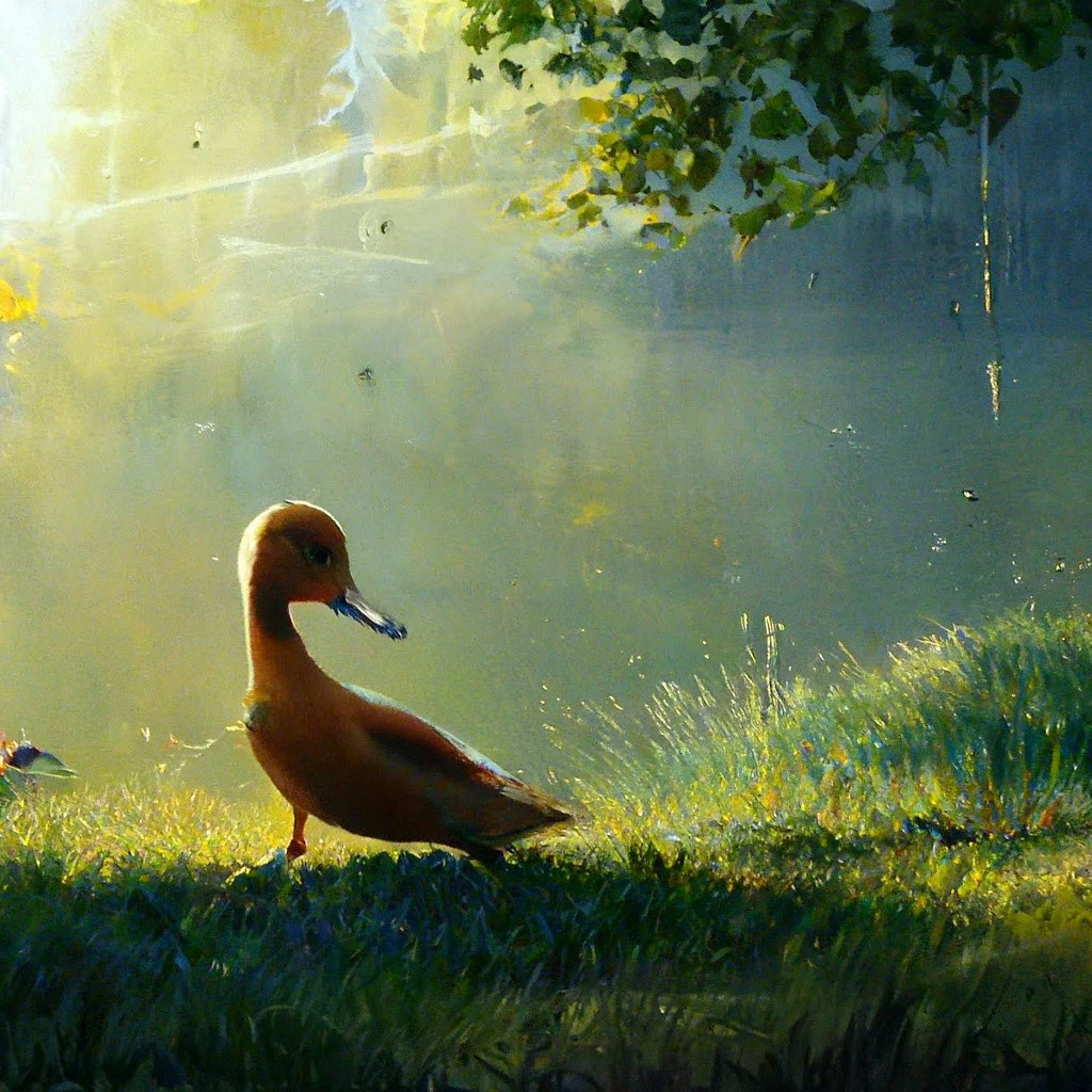 утка думает