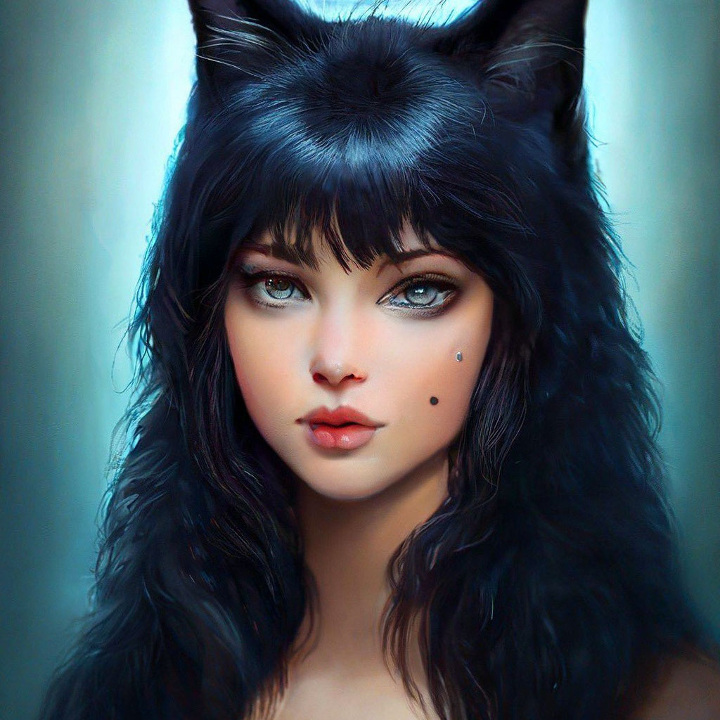 Девушка кошка