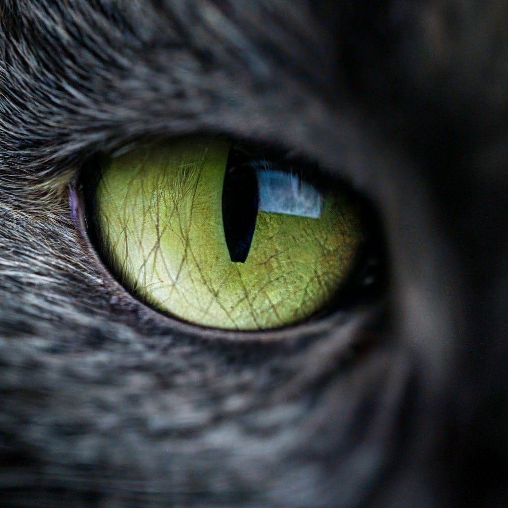 Кошачий глаз макросъемка, прорисован …» — создано в Шедевруме