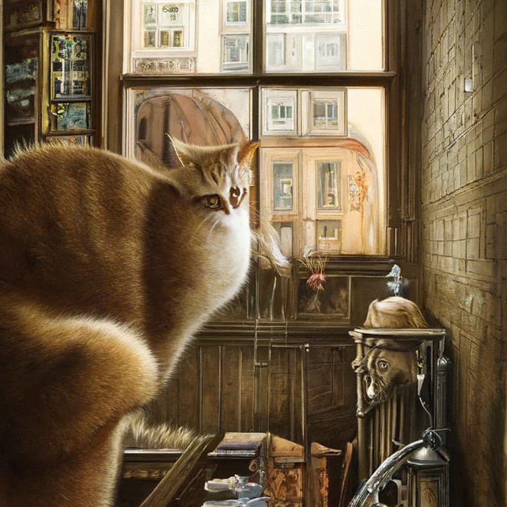 Как появились коты в домах» — создано в Шедевруме