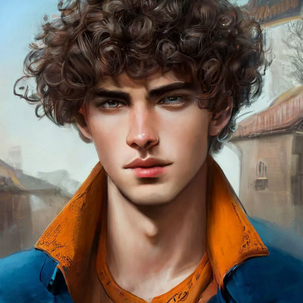 «Высокий парень, худой, кудрявый, тё…» — создано в Шедевруме