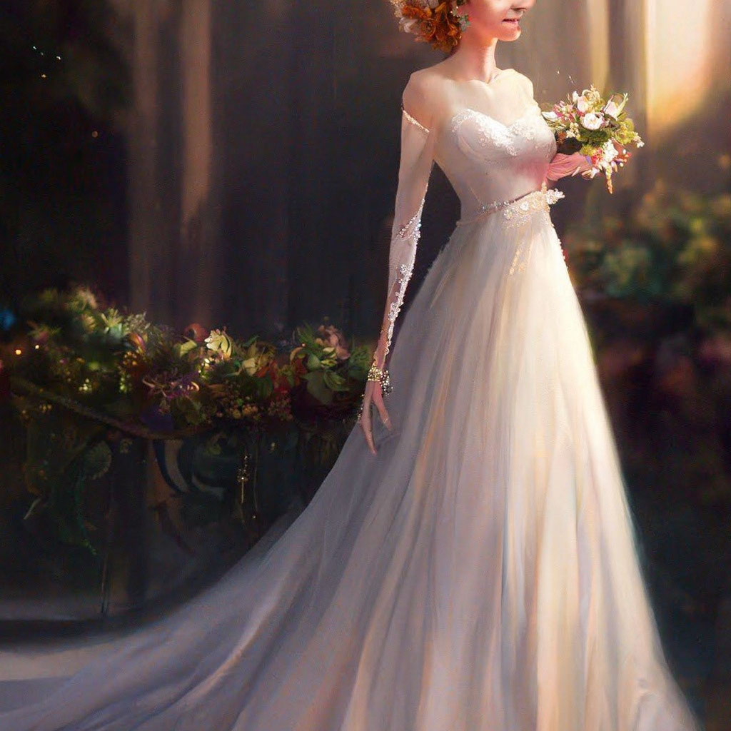 Свадьба пышное платье, красивая …» — создано в Шедевруме