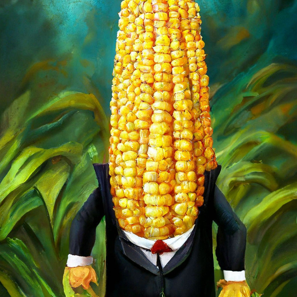 Corn in a suit