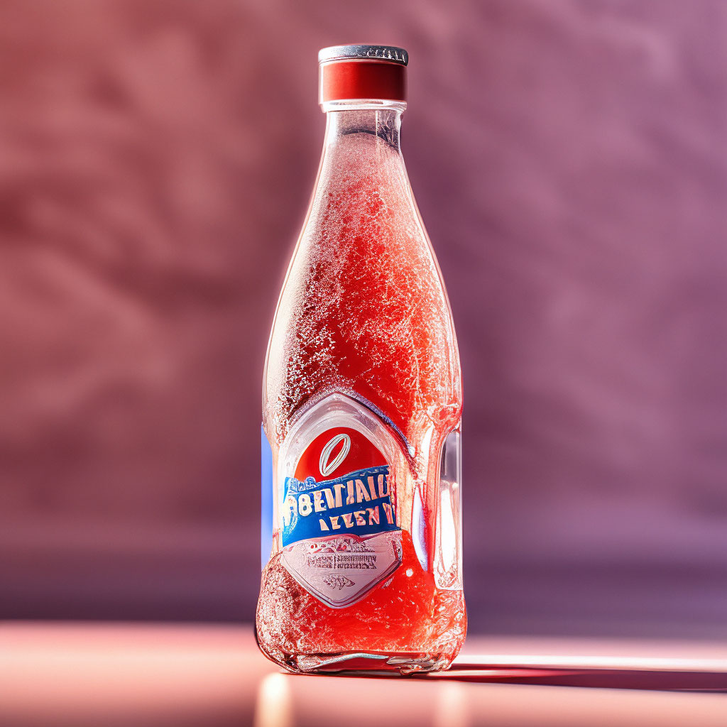 «Газировка охлажденная в бутылке на …» — создано в Шедевруме