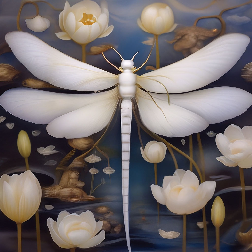 «Белая стрекоза любви» — создано в Шедевруме