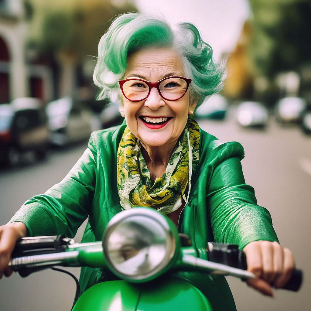 «Веселая старушка с зелеными волосами…» — создано в Шедевруме