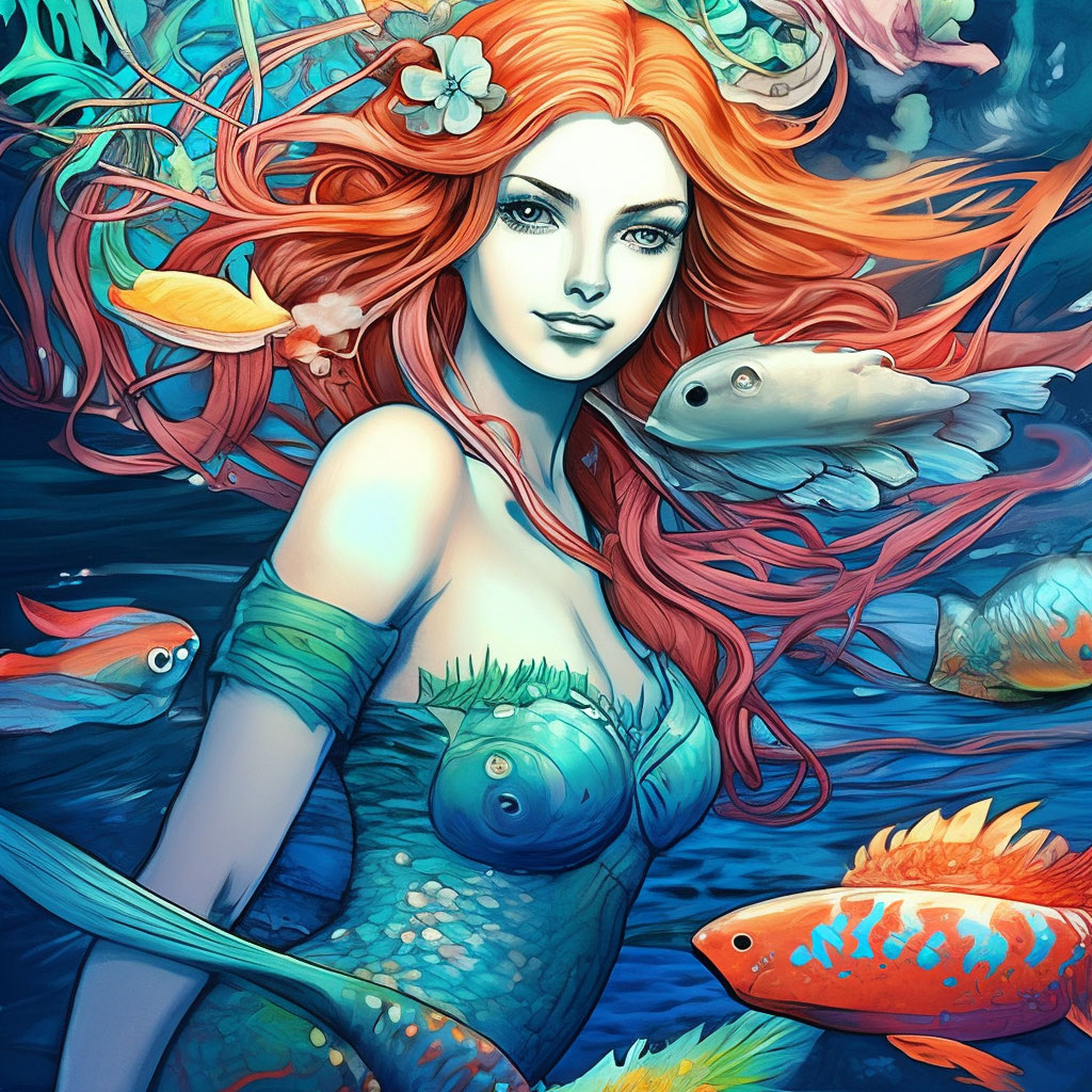 «Цветная графика пером и чернила, …» — создано в Шедевруме