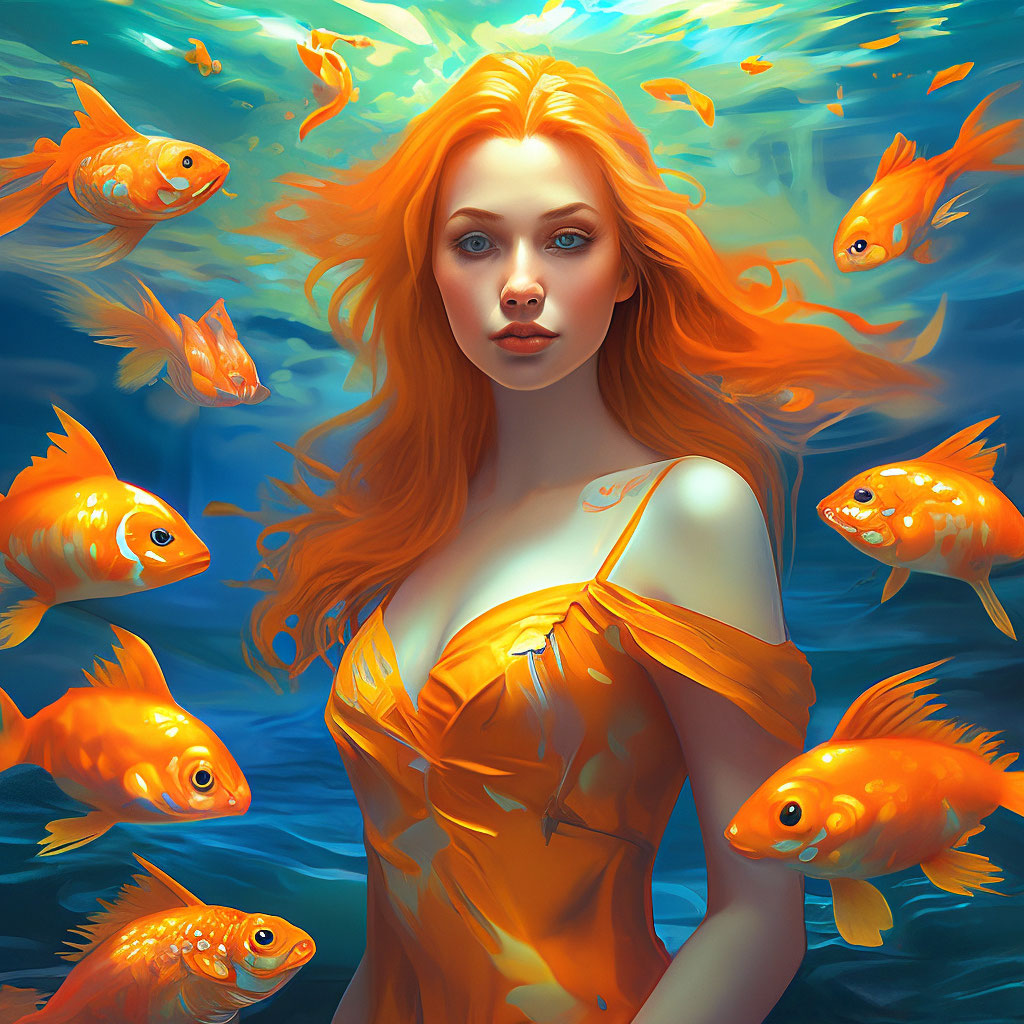 «Женщина в море, пронзительно взгляд…» — создано в Шедевруме