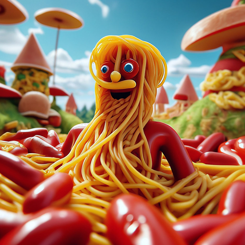 Cartoon Spaghetti Man