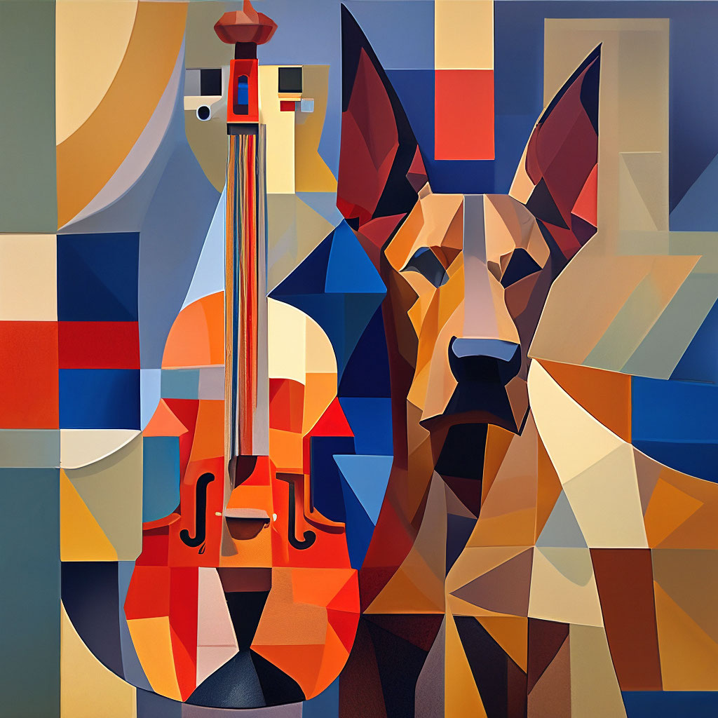 «Кубизм Пикассо "Скрипка и Виноград…» — создано в Шедевруме