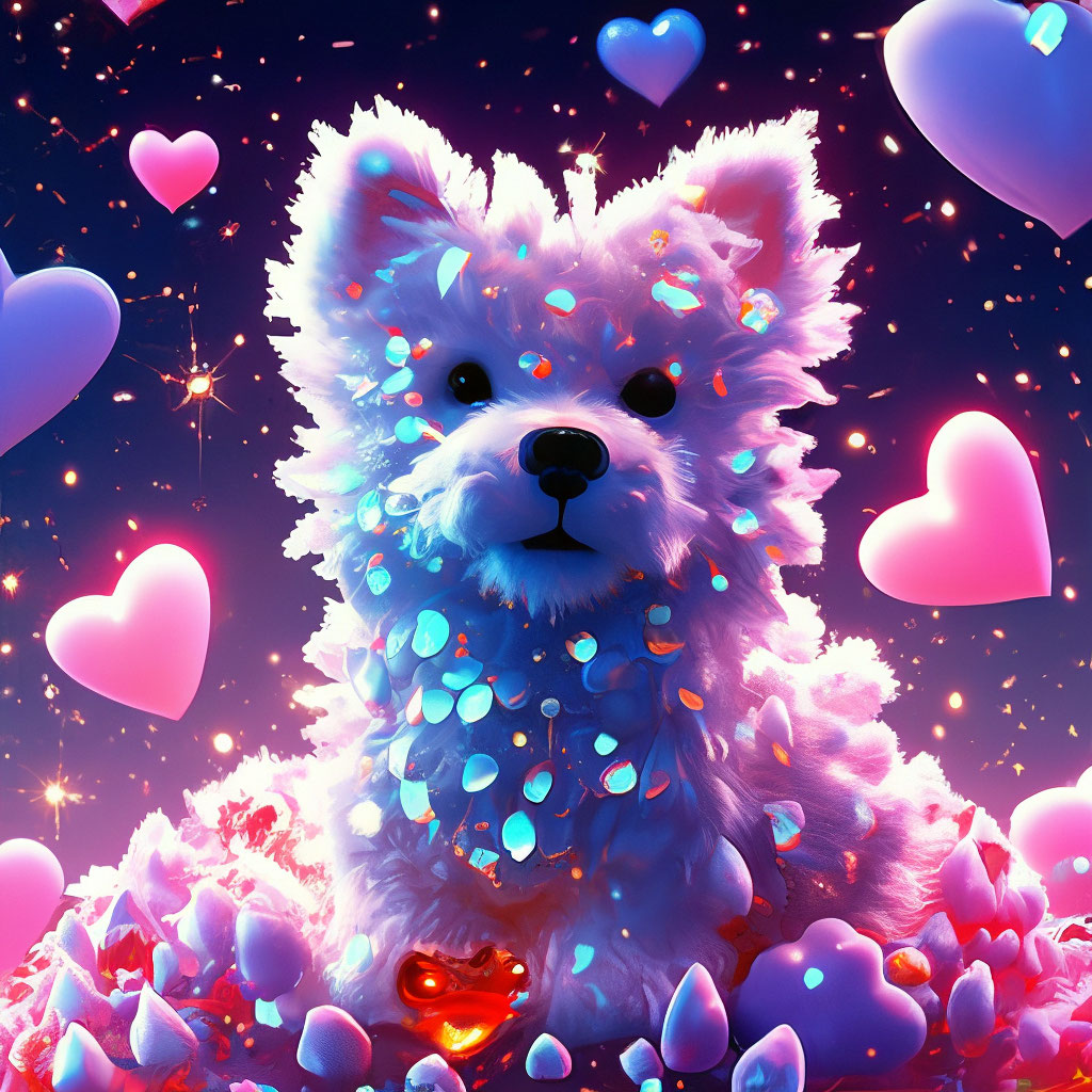 «Лохматый пес, пушистые облака-…» — создано в Шедевруме