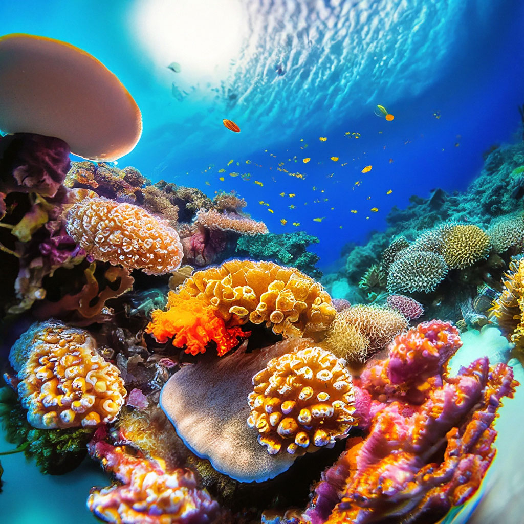 «Подводный мир, красивые кораллы, …» — картинка создана в Шедевруме