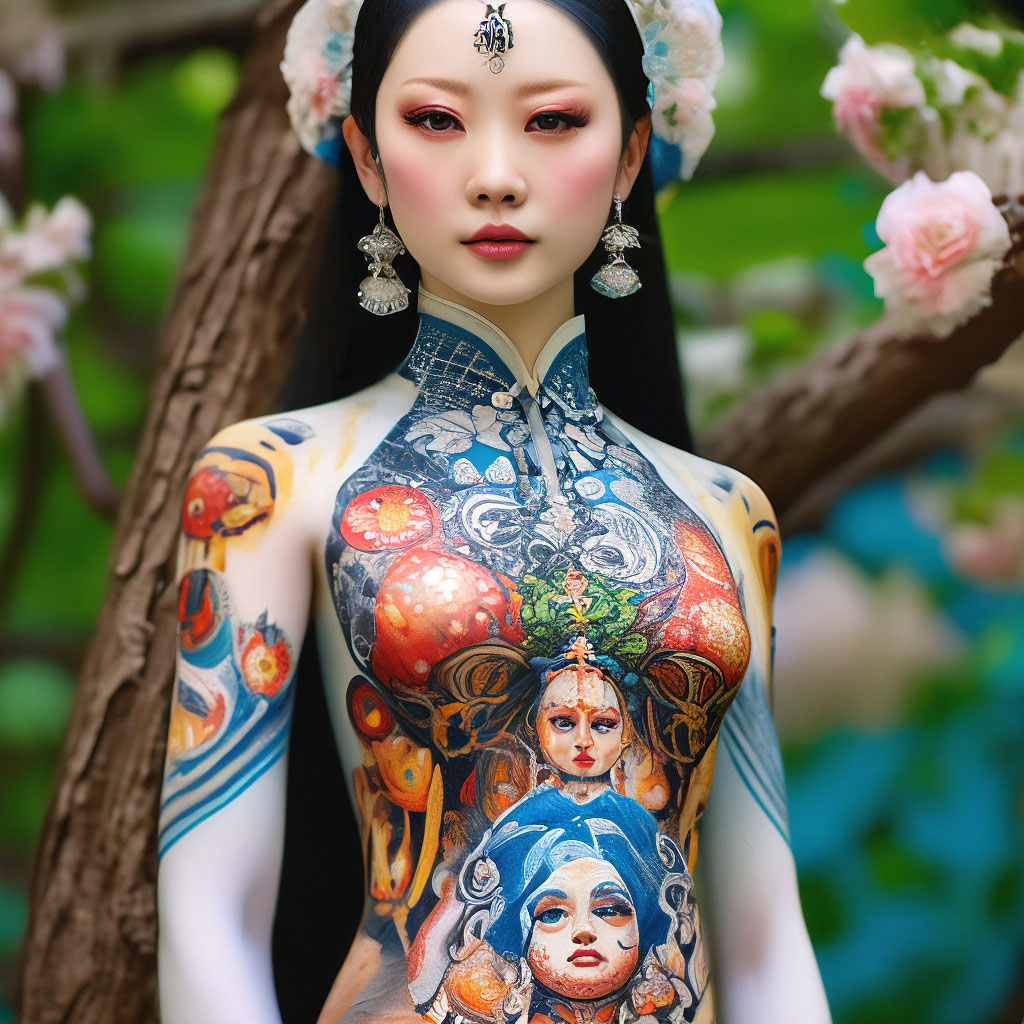 «Бодиарт на все тело в стиле матр…» — создано в Шедевруме