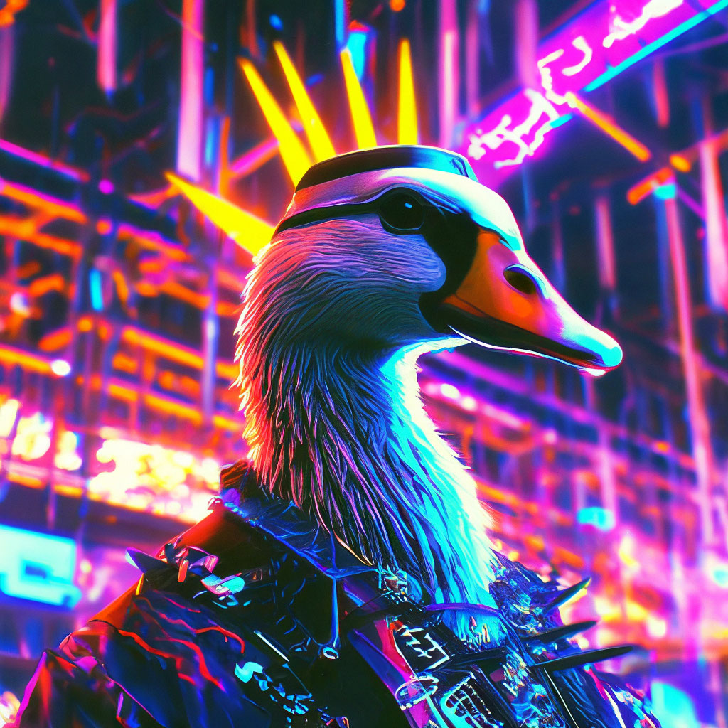 «Гусь на тусовке» — создано в Шедевруме