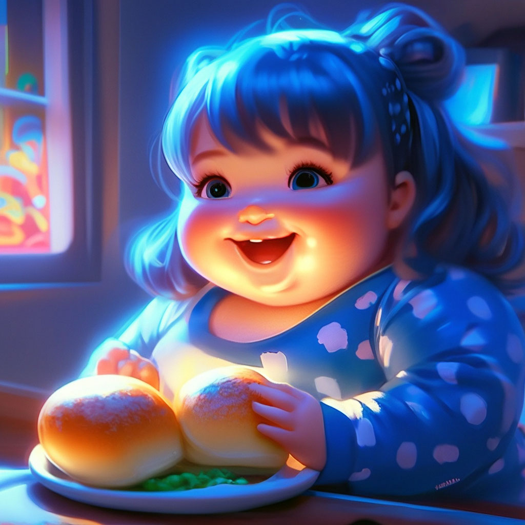 Fat Baby Girl Cartoon
