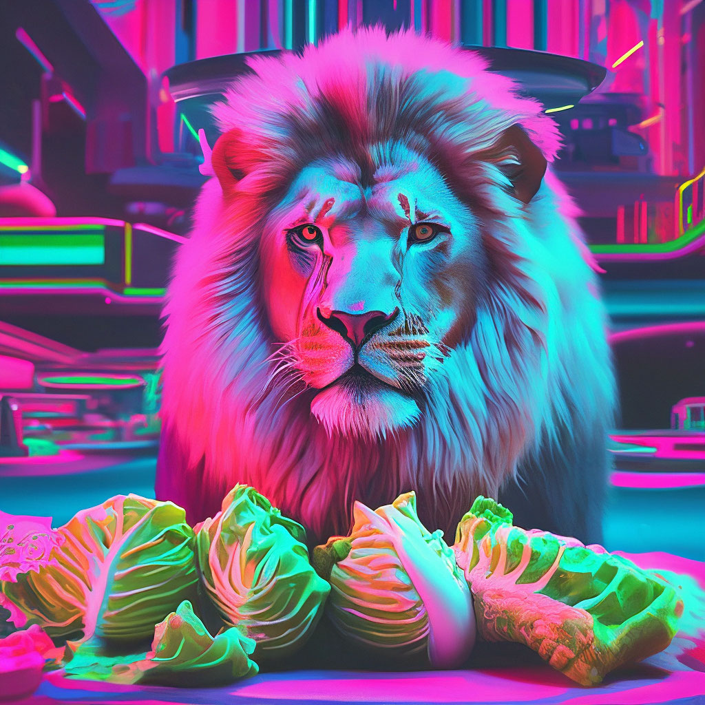 «Лев ест капусту» — создано в Шедевруме