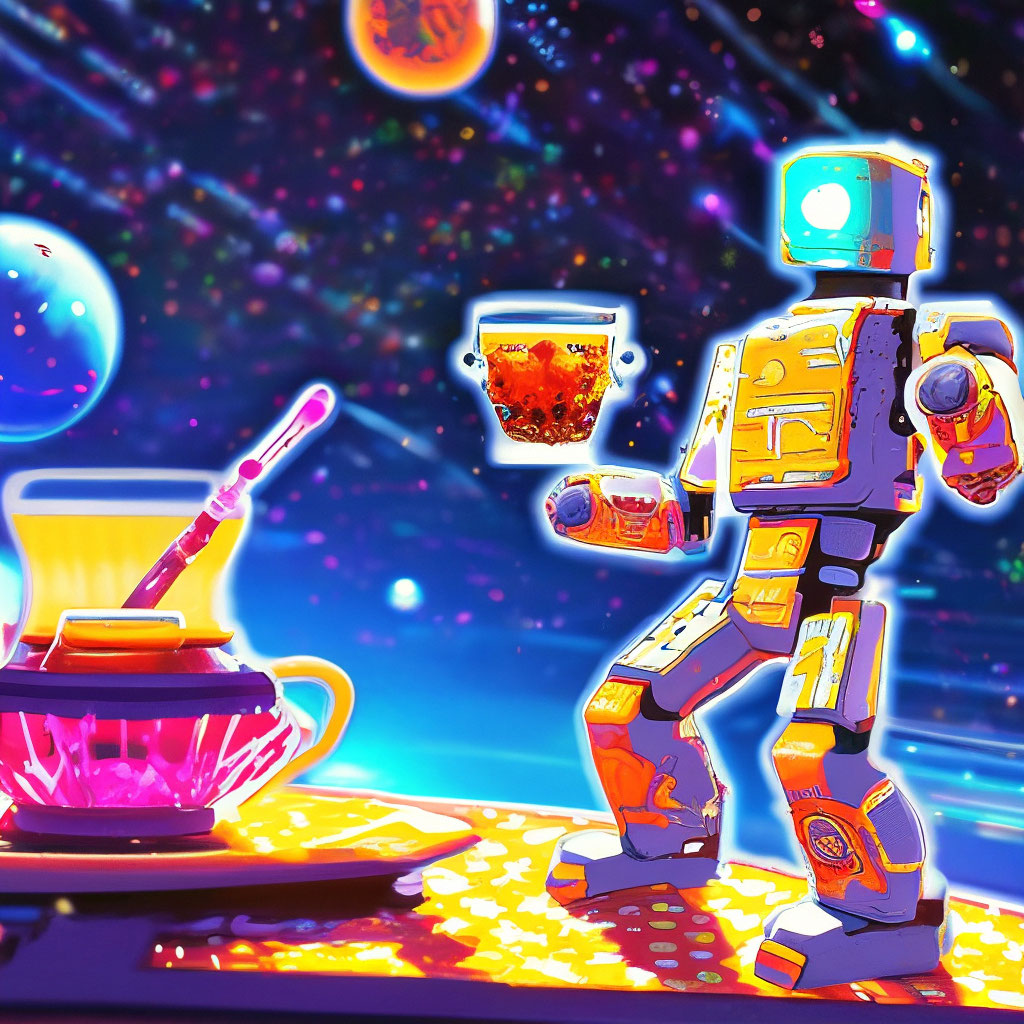 Робот В Космосе Танцующий Танец Из…» — Создано В Шедевруме