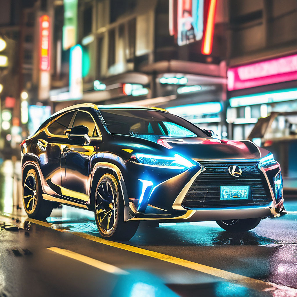 «Tokyo lexus rx cyberpunk» — создано в Шедевруме