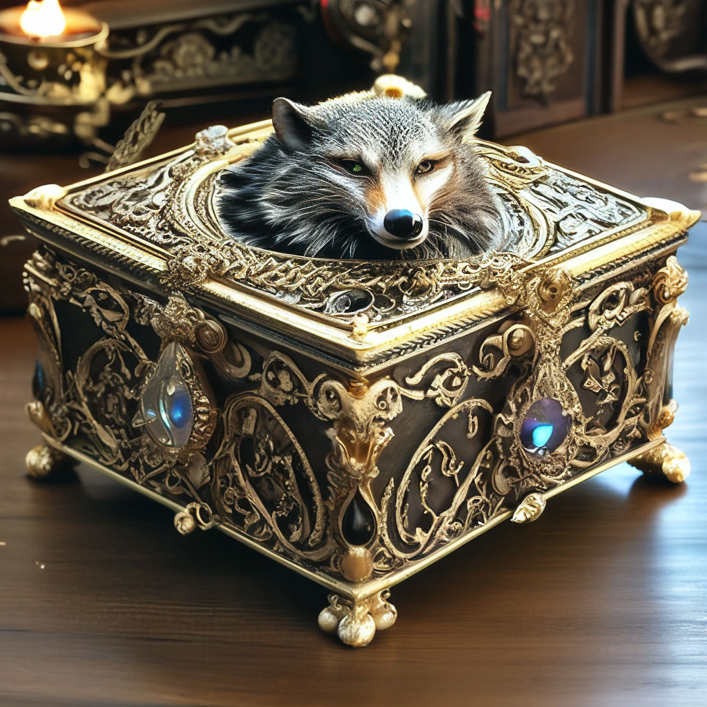 «Шкатулка, на крышке волк, …» — создано в Шедевруме