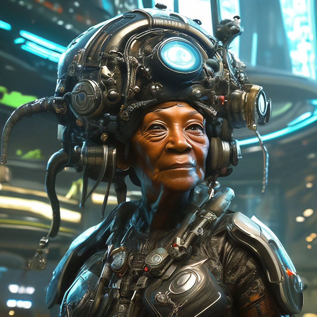 «Черная бабушка» — картинка создана в Шедевруме