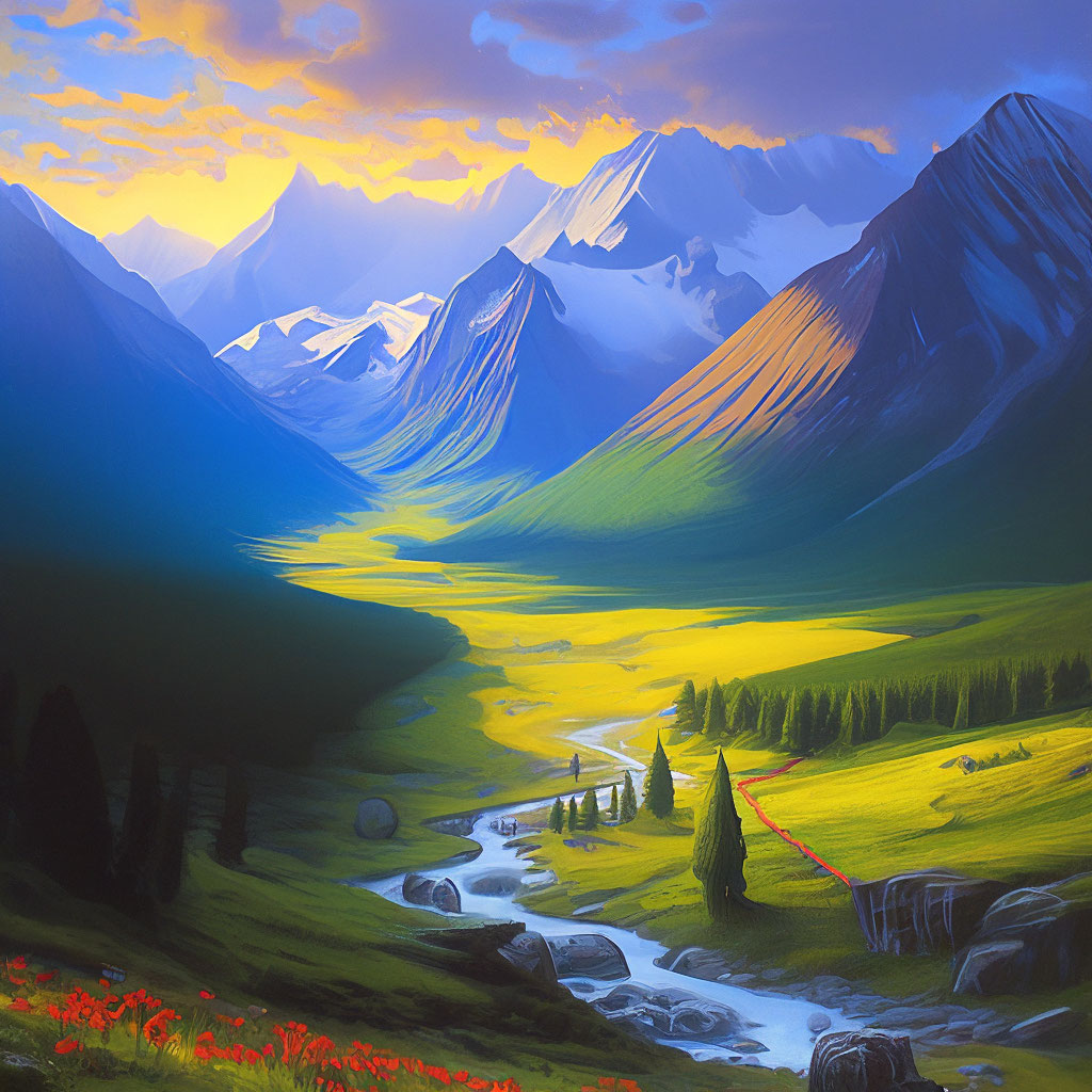 Алтайский горы, красивая природа» — создано в Шедевруме