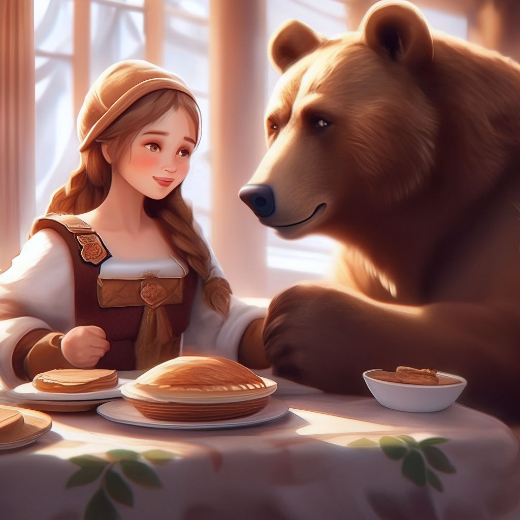 Сказка Маша и медведь бурый медведь…» — создано в Шедевруме