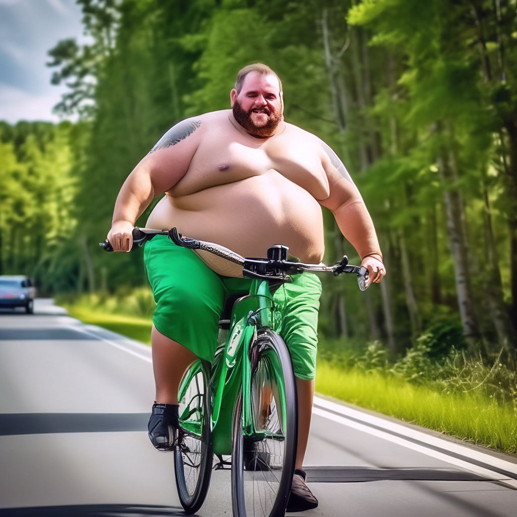 Big man on bike deals