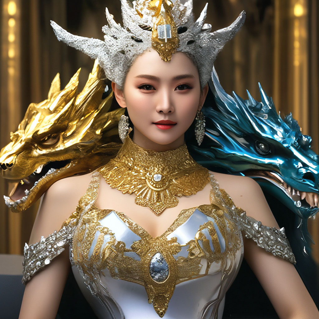 «Королева драконов в бриллиантовом , …» — создано в Шедевруме