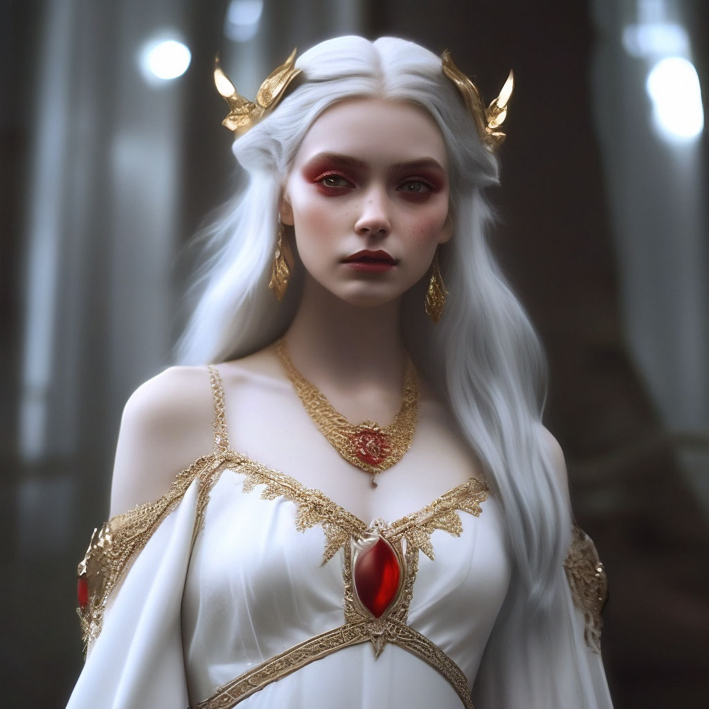 «Девушка с ушами эльфа, бледная кожа…» — картинка создана в Шедевруме